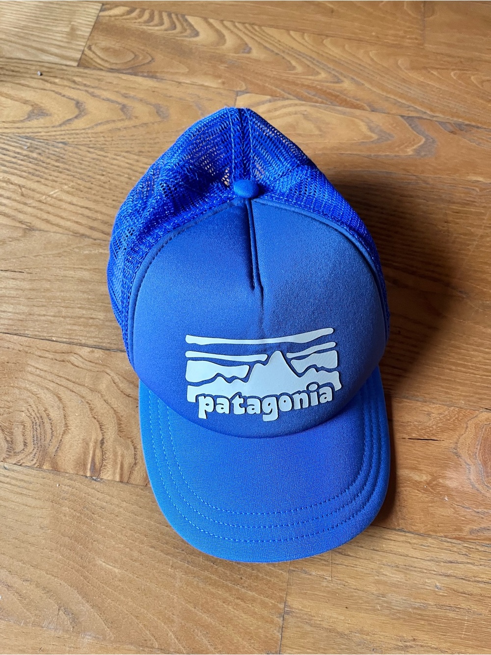 Patagonia Royal Blue Foam Front Trucker Hat with White Logo